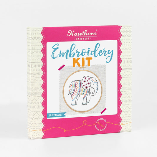Elephant Embroidery Kit for Beginners