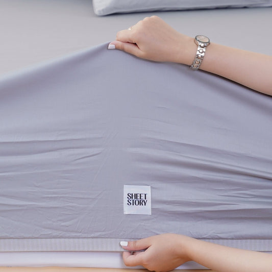 Ella Cotton - Dove Grey Fitted Sheet