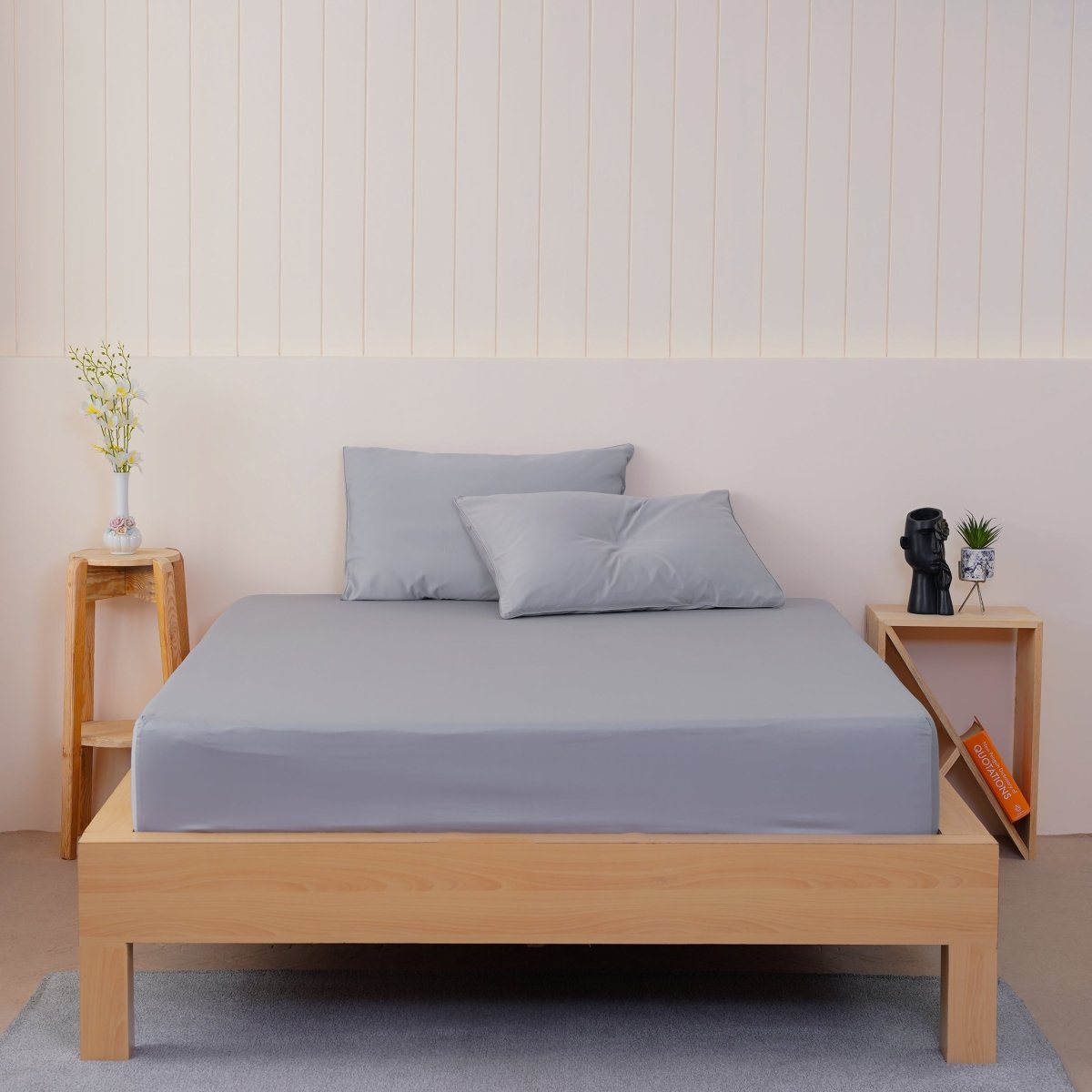 Ella Cotton - Dove Grey Fitted Sheet