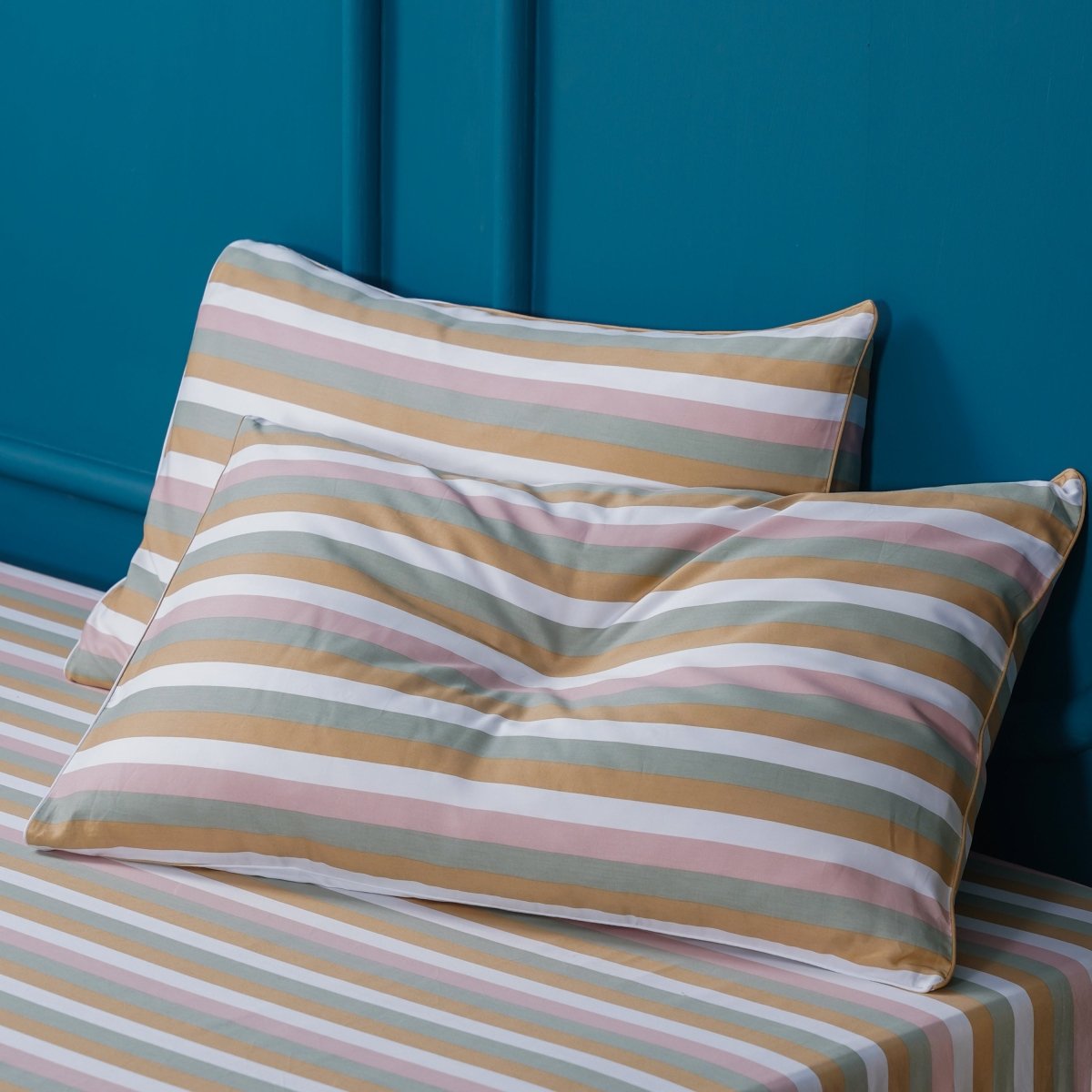 Ella Cotton - Serene Striped Duvet Cover, Sheet & Pillowcases Set