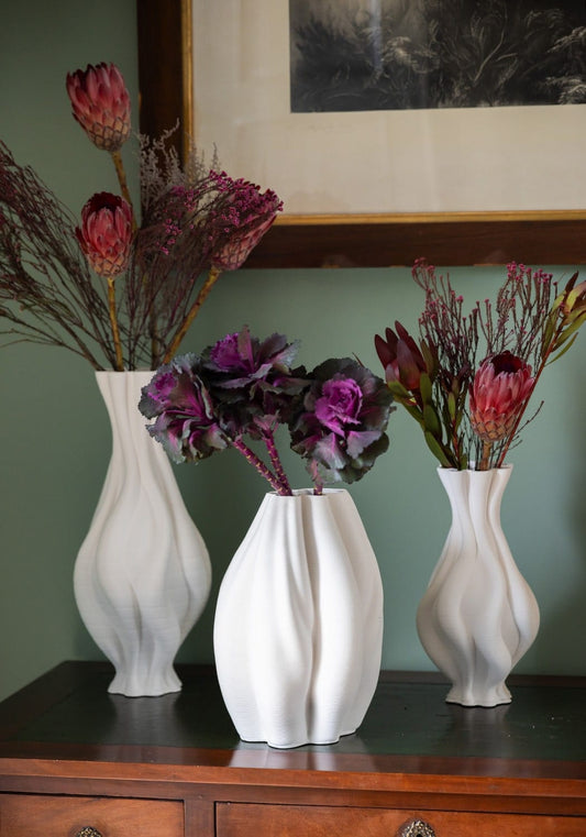 Emilie White Ceramic Vase