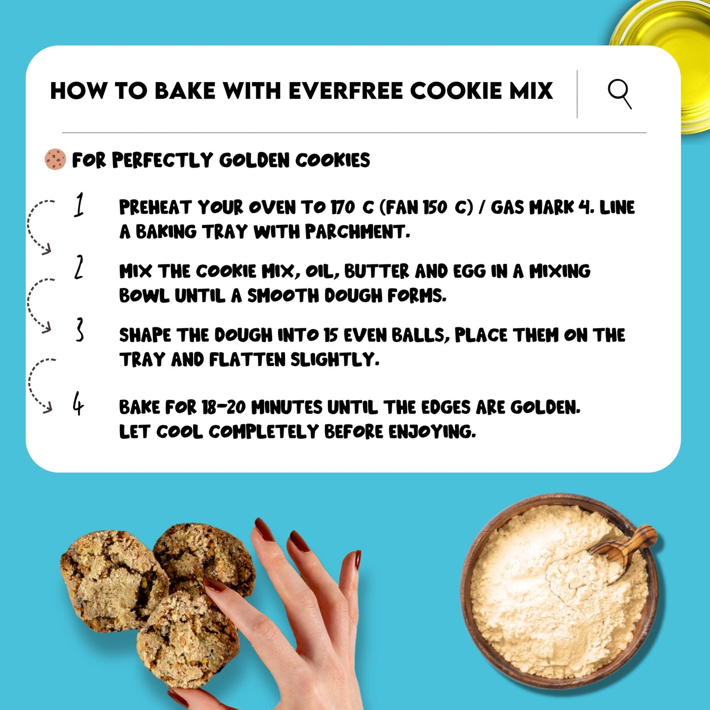 EverFree Gluten-Free Cookie Mix - 350g | Pack of 3