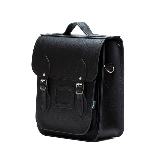 Handmade Leather City Backpack - Black Executive