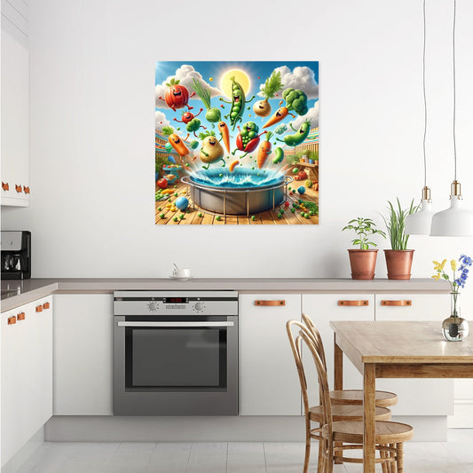 Vegetable Pool Party Canvas