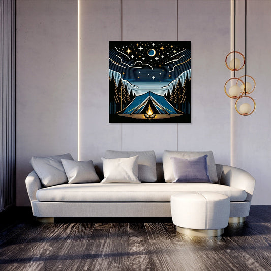 Starry Night Camping Canvas