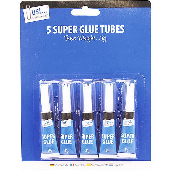 Pack of Five 3g Super Glue Tubes for Model Kits and More