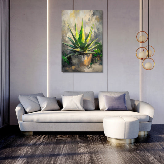 Aloe's Lustrous Canvas