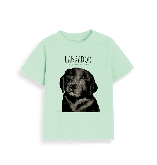 Tiny Tummy, Big Appetite – Baby’s First Black Labrador Tee
