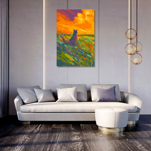 Violet Cat Wilderness Canvas
