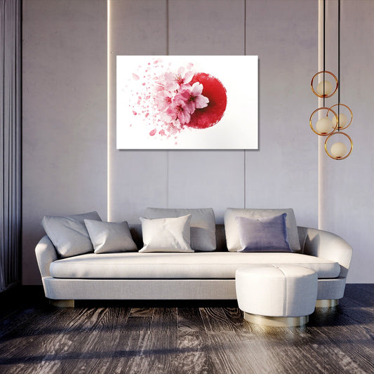 Cherry Blossom Emblem Canvas