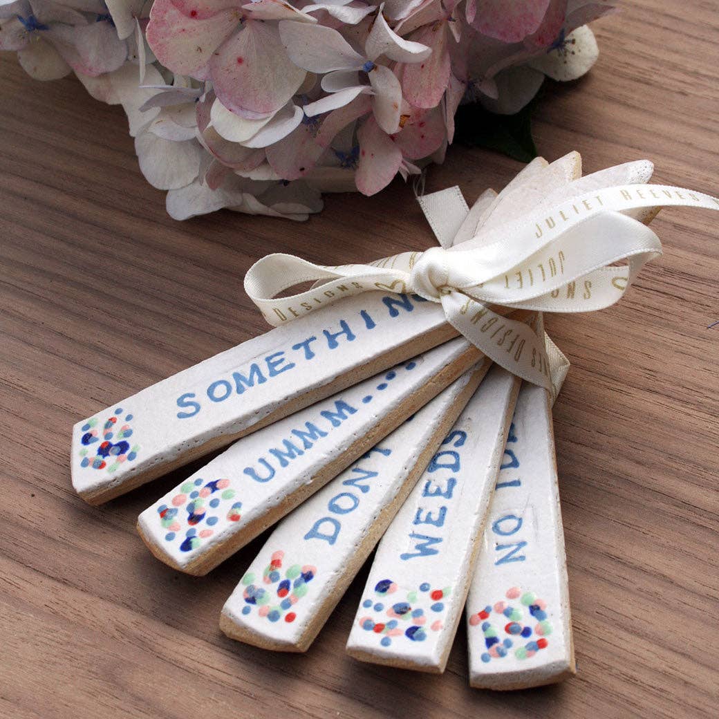 Juliet Reeves The Bad Gardener's Ceramic Markers