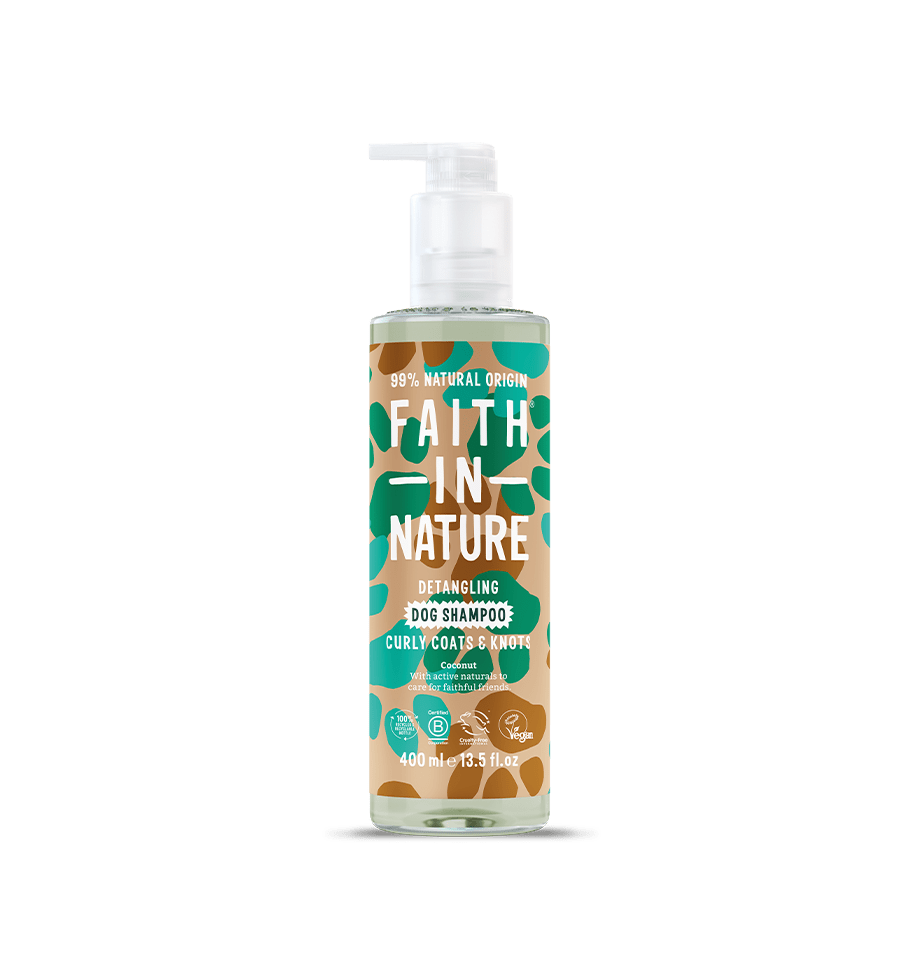 Faith In Nature Detangling Coconut Dog Shampoo for Curly Coats and Knots