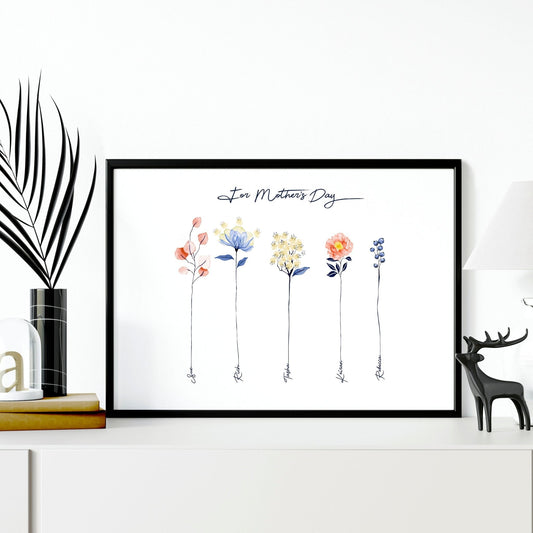 Family tree wall art print