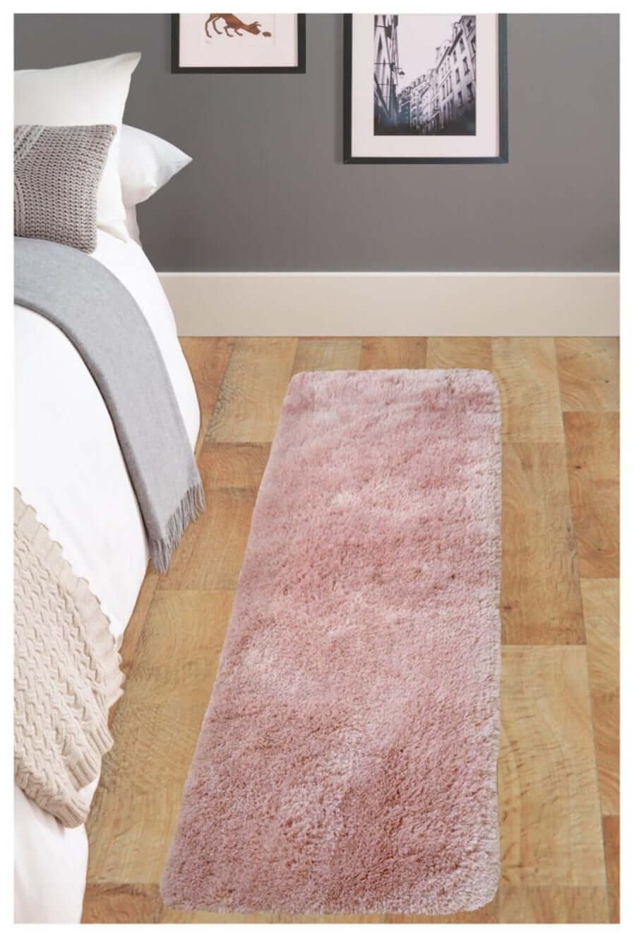 Soft Washable Pink Shaggy Rug | SA-07