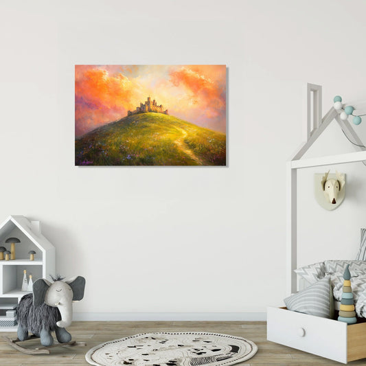 Enchanted Castle Sunset Canvas