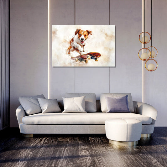 Dog on Wheels Canvas
