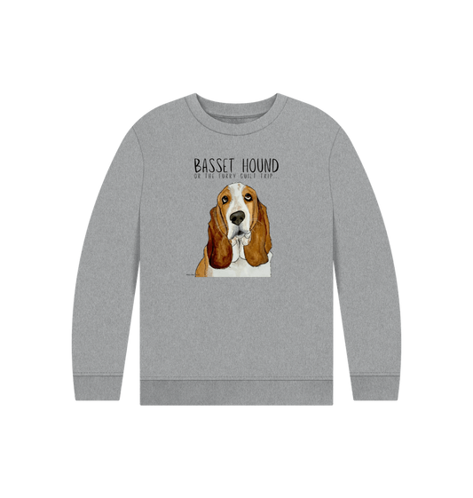 Basset Hound Child's Sweatshirt: Cozy Guilt Trip, Now in Sweatshirt Form!