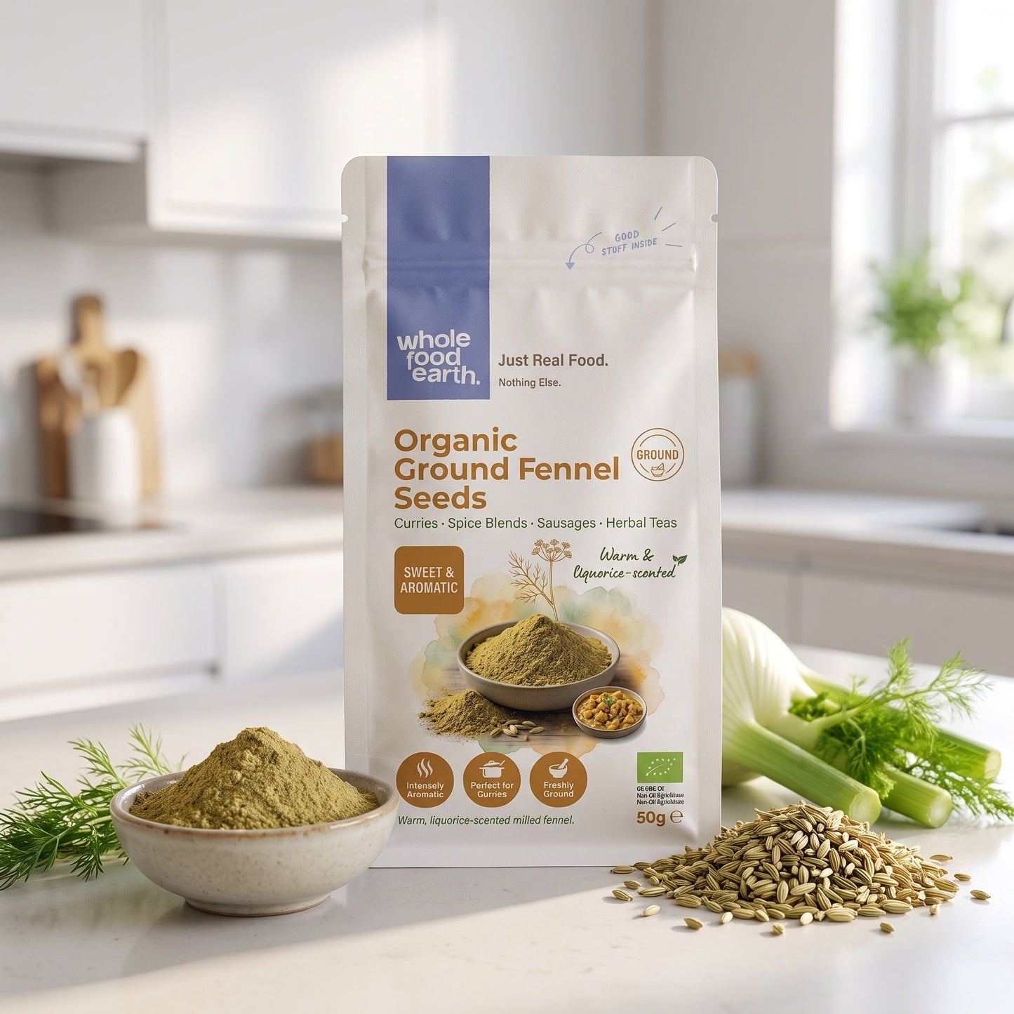 Organic Ground Fennel Seeds
