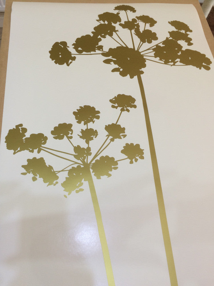 Large Silhouette Flowers Wall Sticker Decal