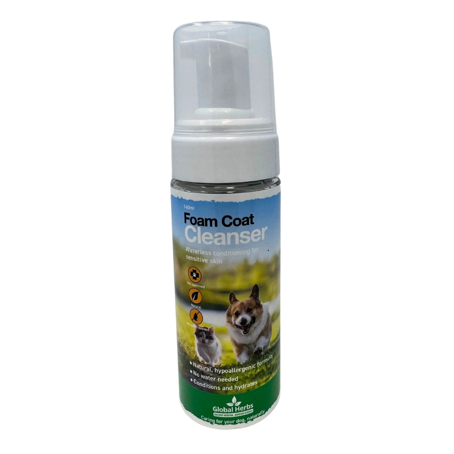 Foam Coat Cleanser 140ml - Global Herbs - Canine