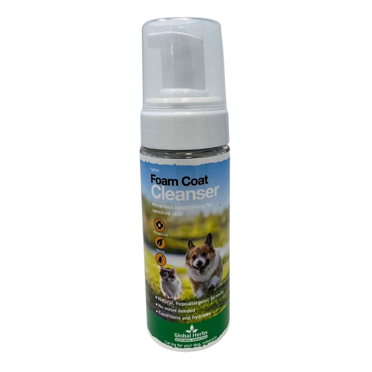 Foam Coat Cleanser 140ml - Global Herbs - Canine