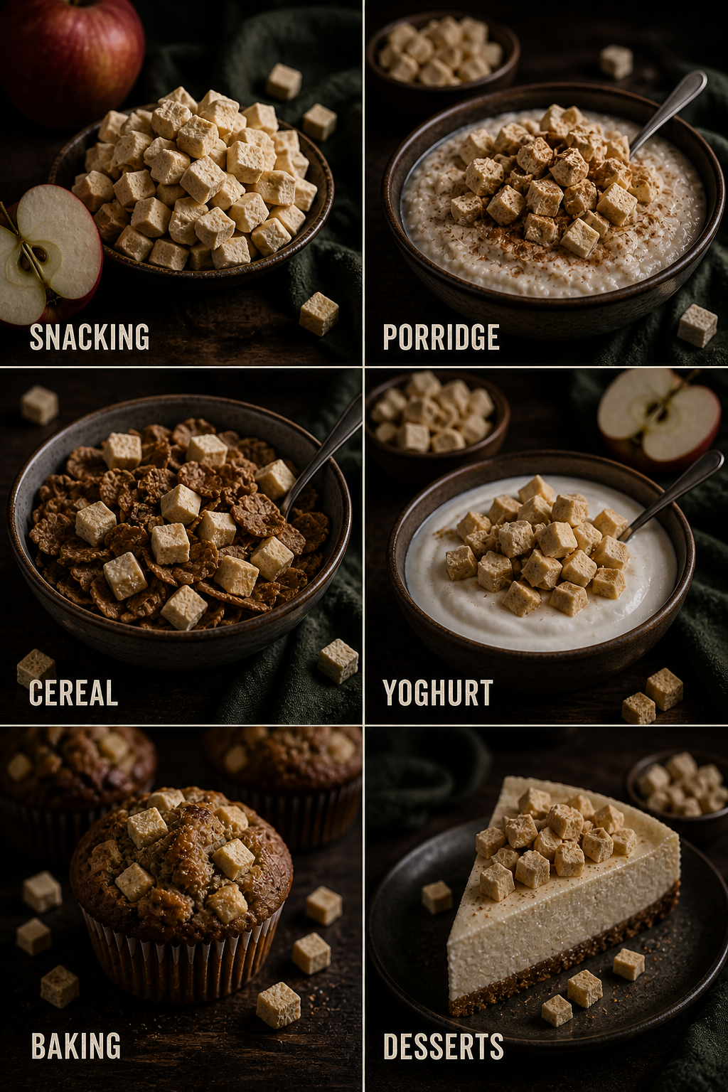 Freeze Dried Apple Cubes