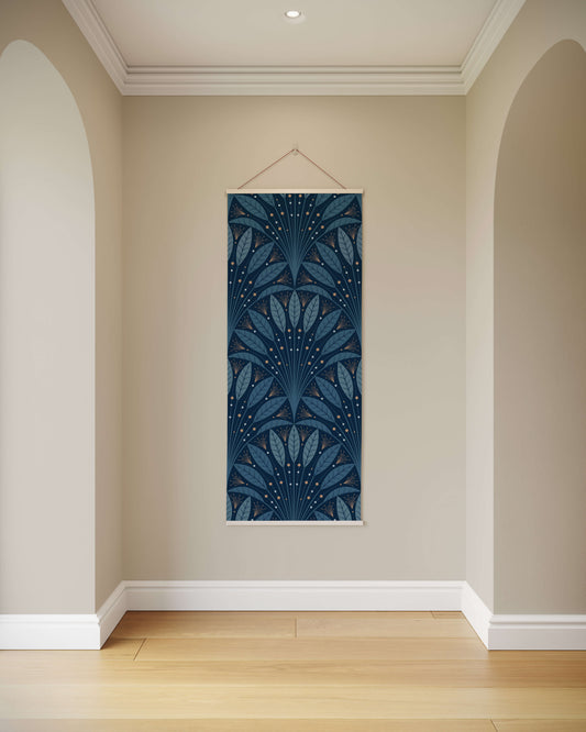 Art Deco Leaf Fan Tapestry