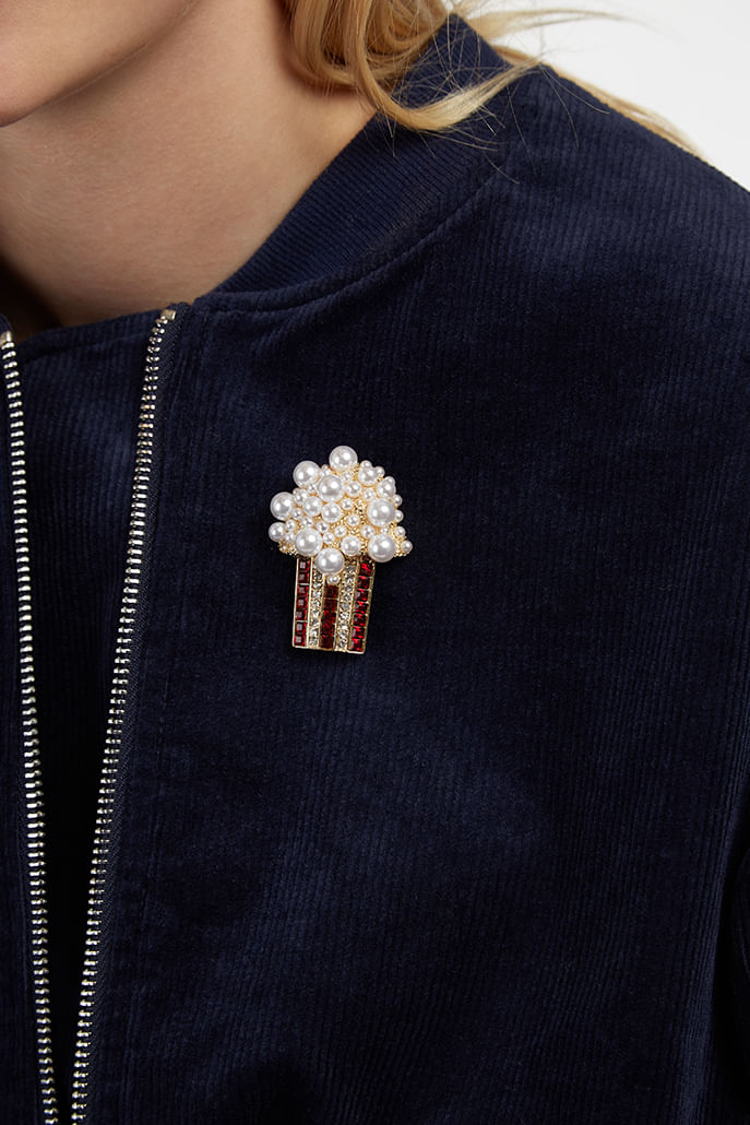 Gala Popcorn Brooch