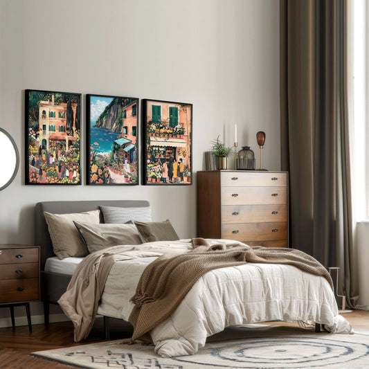 Gallery Wall Frames | Set of 3 Italian Lifestyle Wall art Prints