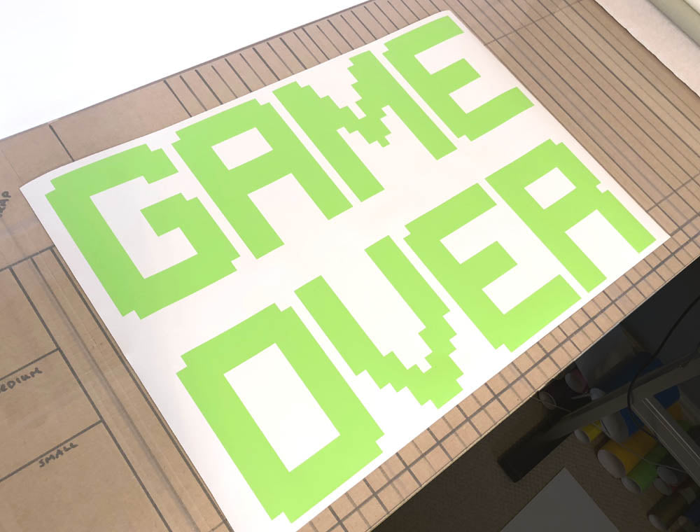 Retro Game Over Wall Sticker – Gamer Bedroom Wall Art