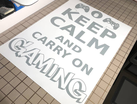 Keep Calm and Carry On Gaming Wall Sticker