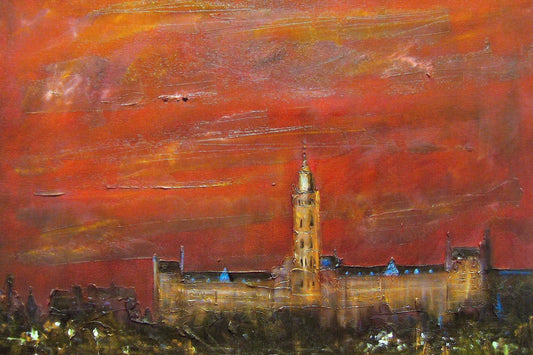 Glasgow University Dusk | Statement Interior Wall Art from Scotland