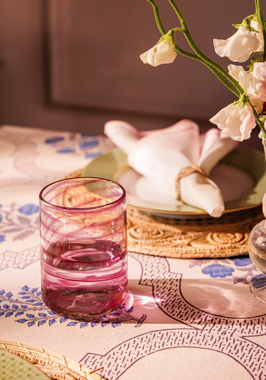 Olivia Swirl Tumbler, Pink - Set of 4