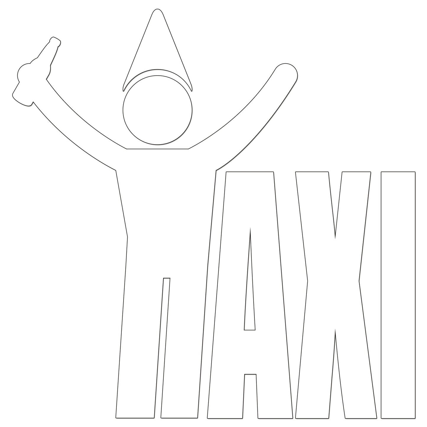 Taxi Drunk Iron On HTV Transfer