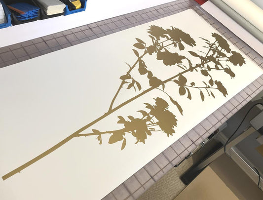 Large Roses Silhouette Wall Sticker Decal