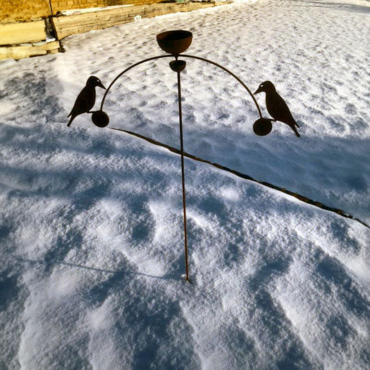 PoppyForge Bird Feeder Wind Rocker Double