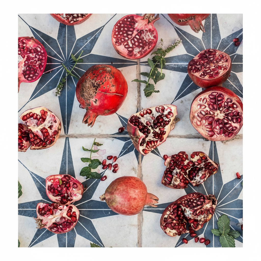 Pomegranate & Mint Napkins