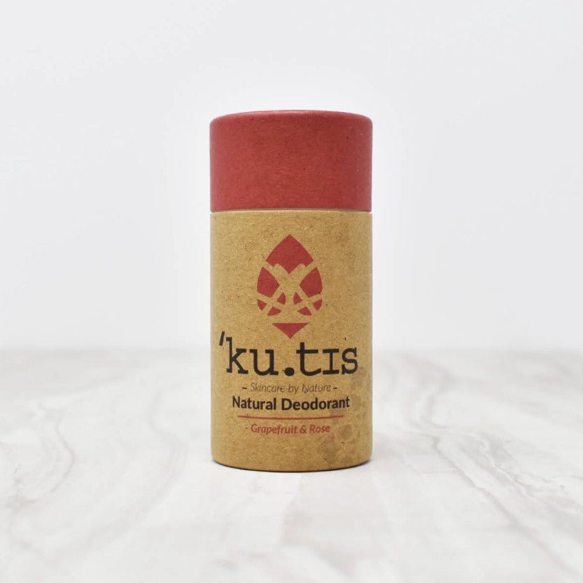 Grapefruit & Rose Natural Roll On Eco Friendly Deodorant, Plastic Free Anti Perspirant