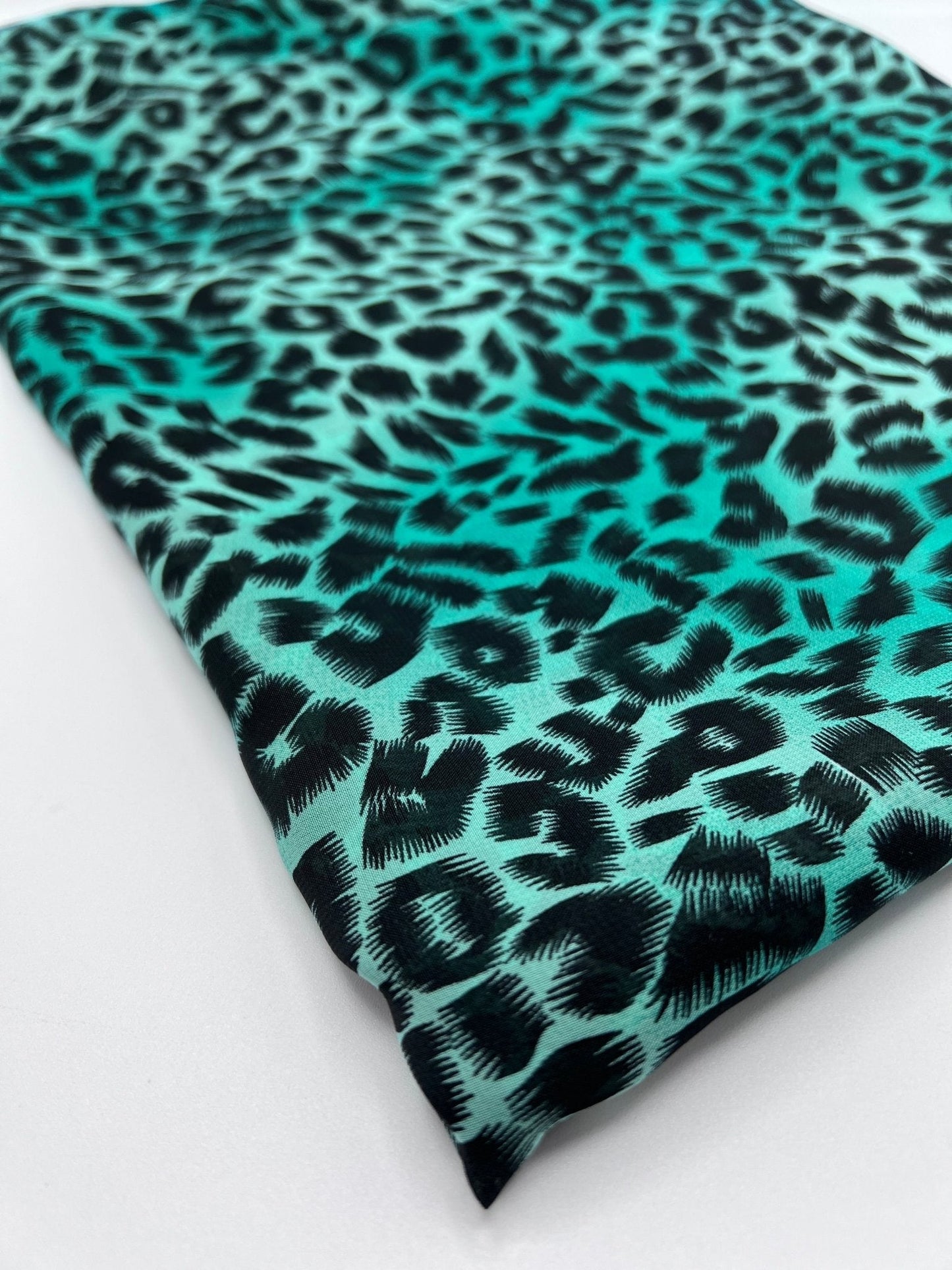 Green Animal Print Non Stretch Chiffon Sheer Dress Bridal Fabric