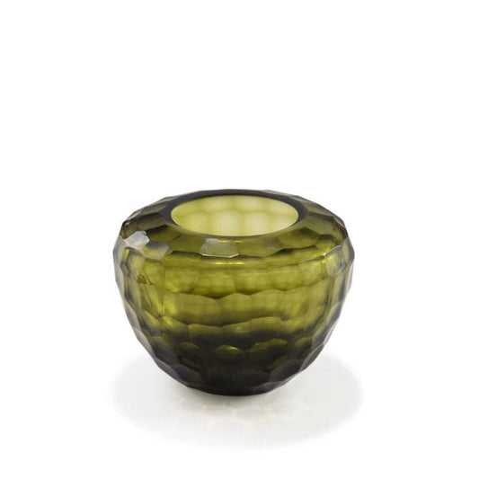 EMERALD CANDLEHOLDER - H10 D14 cm - Olive