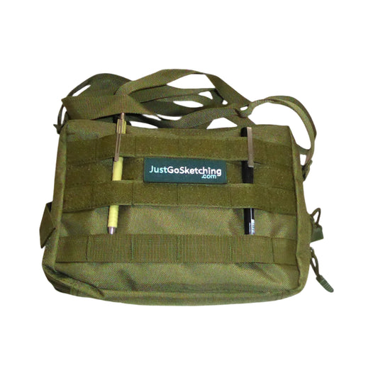 Military-Grade Nylon Sketching Case (Large) – Water-Resistant Art & Pen Organizer