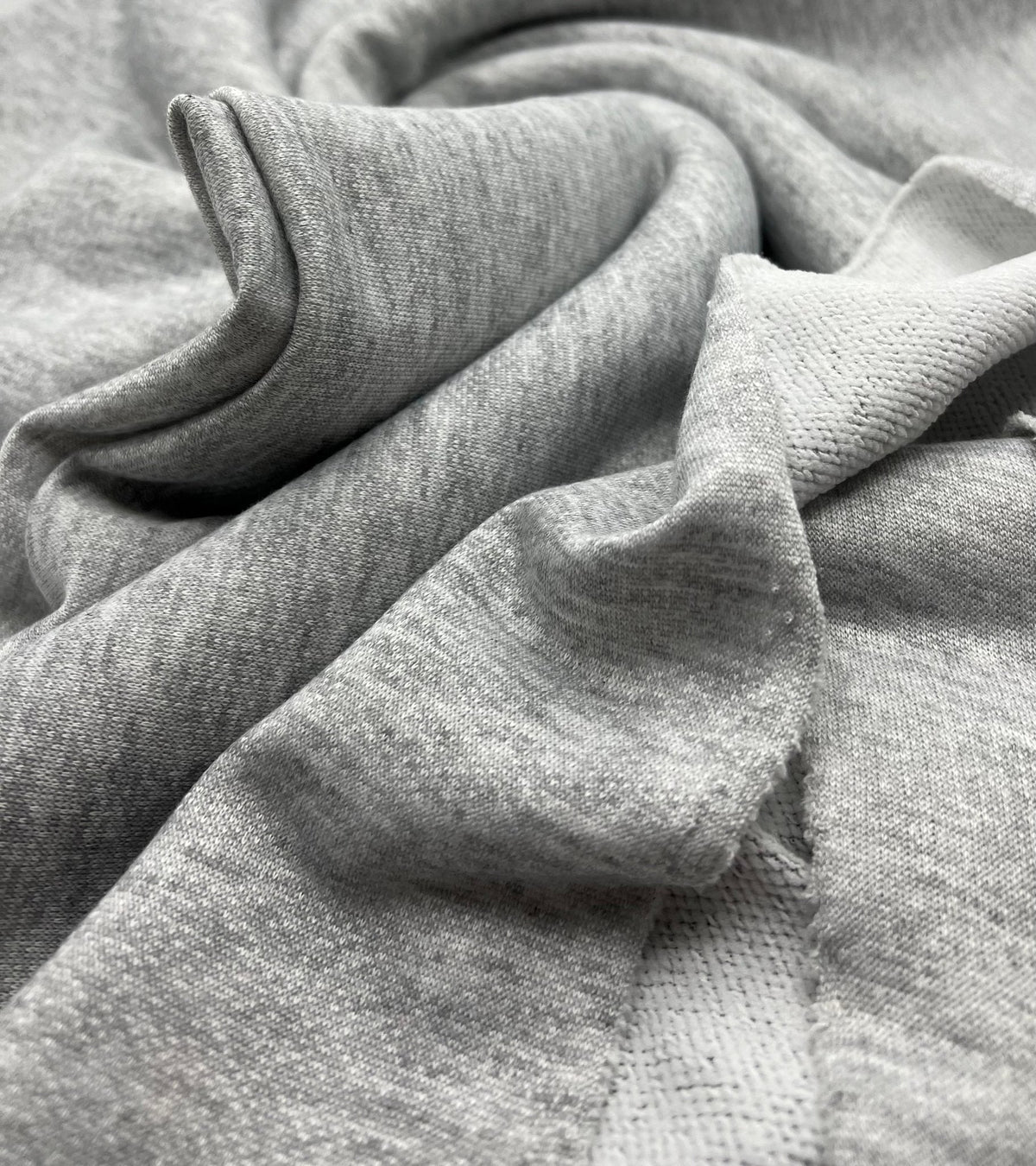 Grey Thick French Terry Loopback Fabric