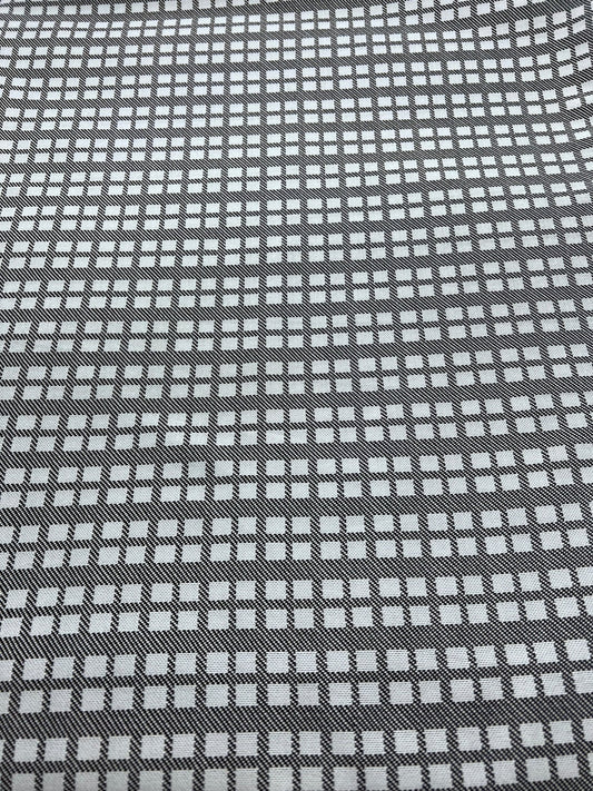 Grey Square Ponte Fabric