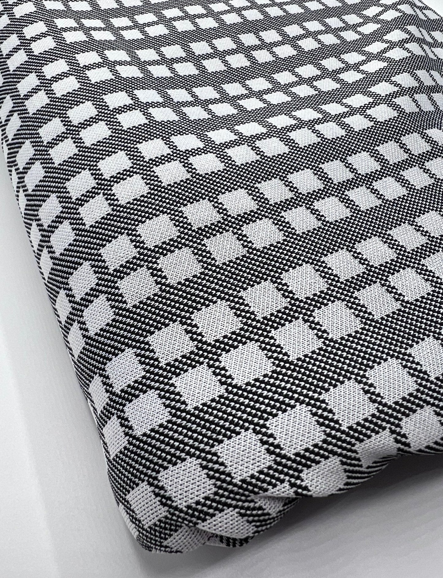 Grey Square Ponte Fabric