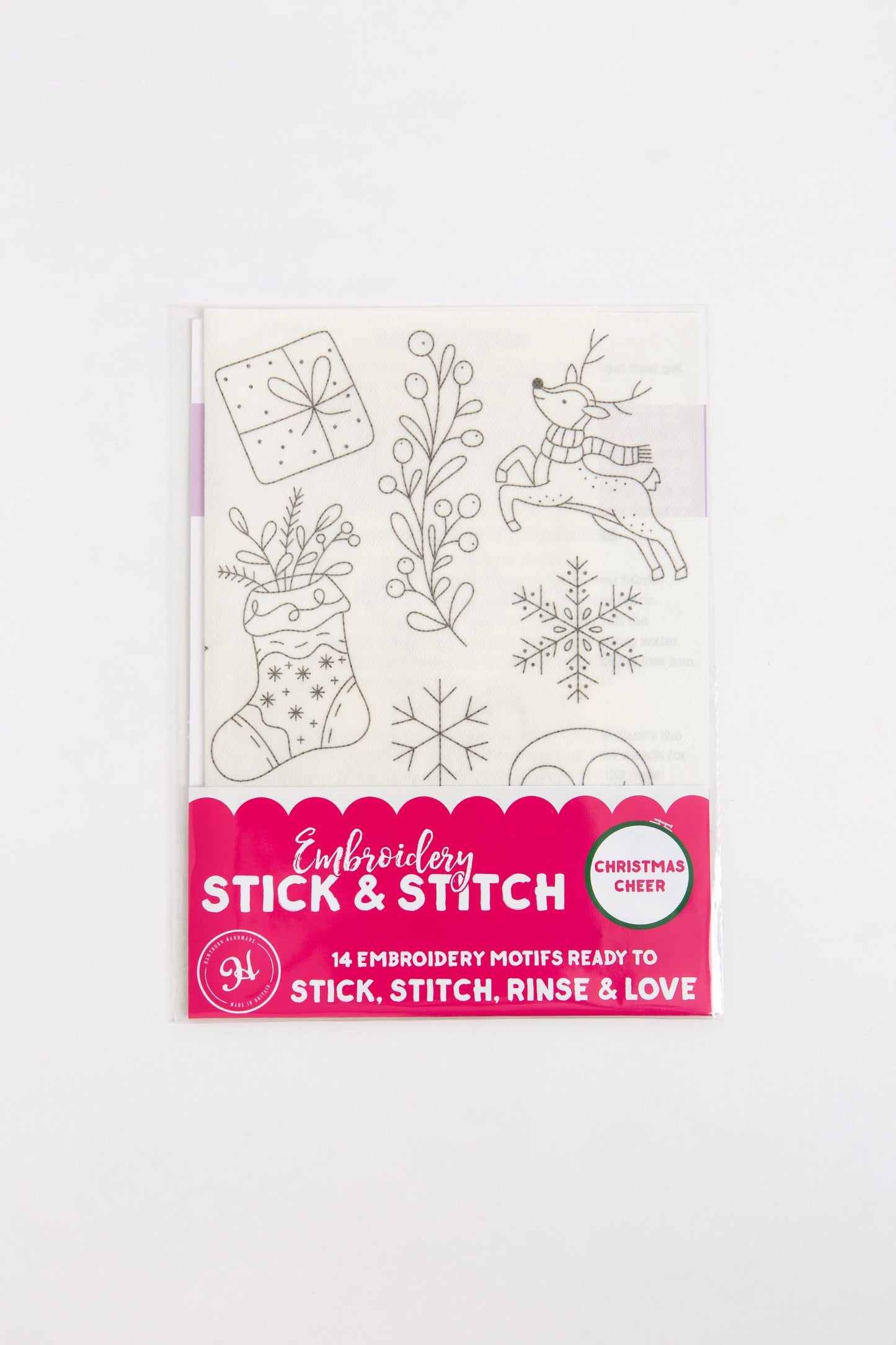 Christmas Cheer Stick & Stitch Embroidery Pack