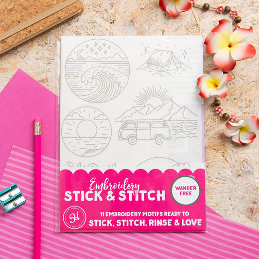 Wander Free Travel Stick & Stitch Embroidery Pack
