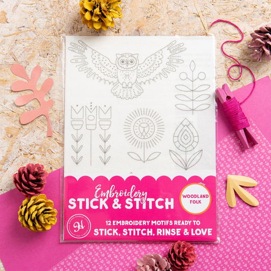 Woodland Folk Stick & Stitch Embroidery Pack