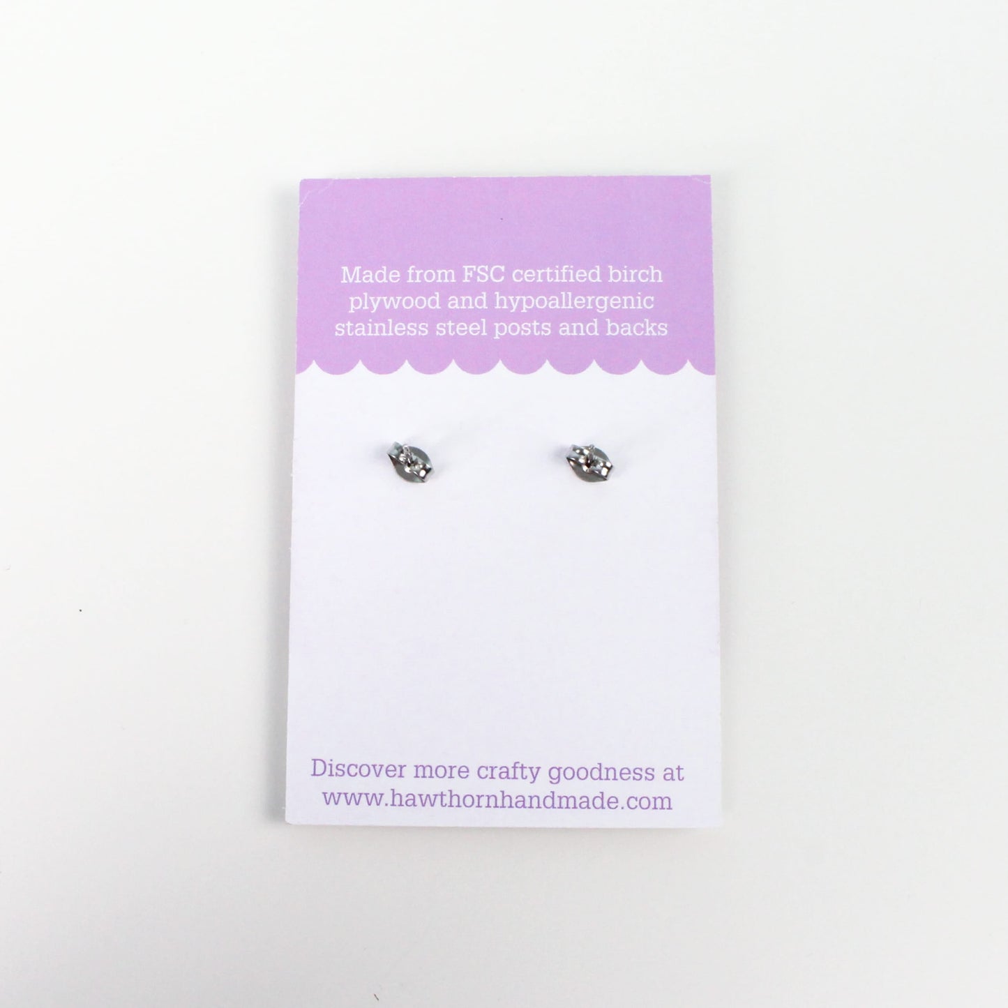 Bobbin Wooden Earrings - Teal, Purple or Orange