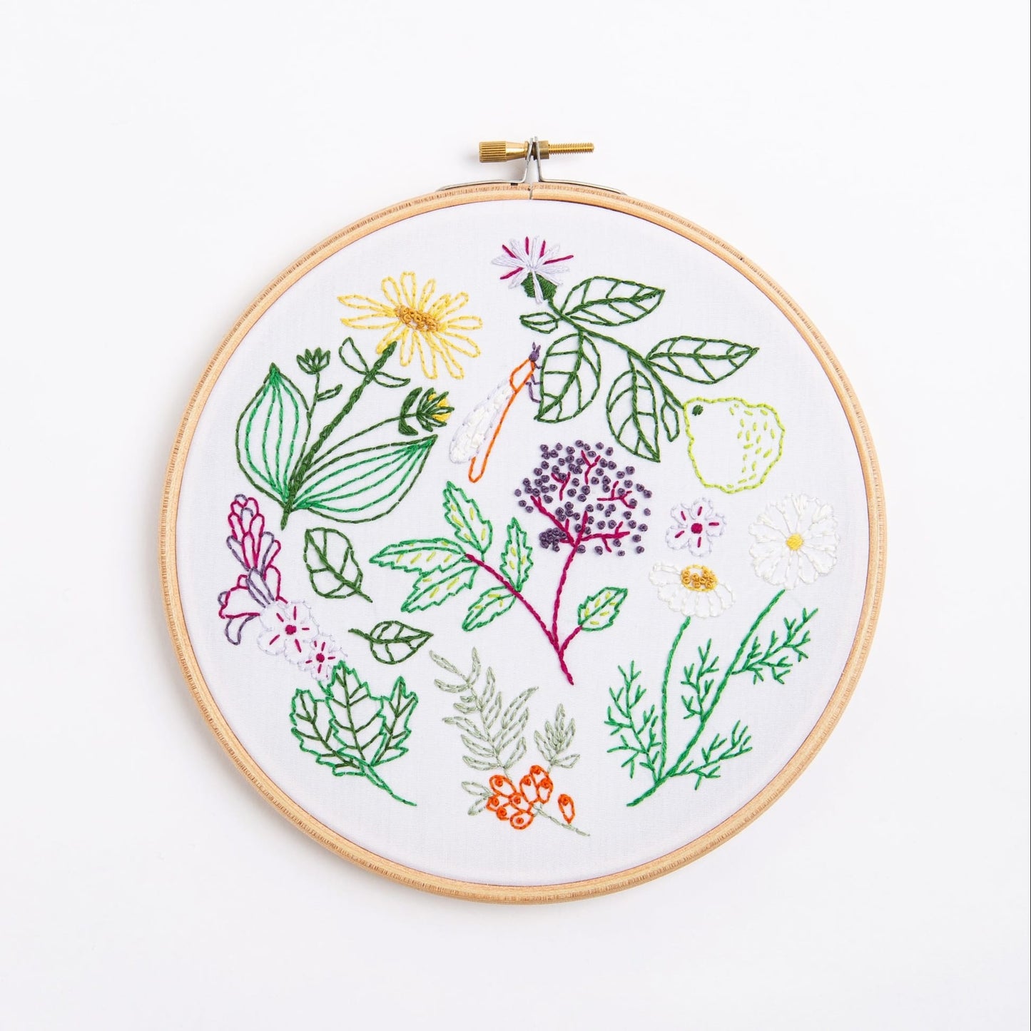 Herbarium Botanical Embroidery Kit for Beginners