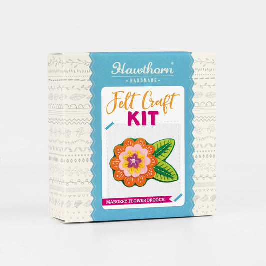 Margery Flower Felt Craft Brooch Kit for Beginners